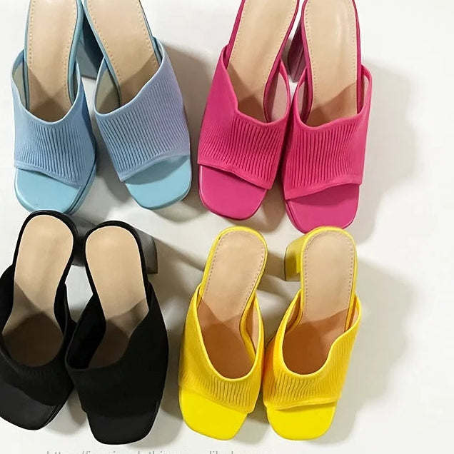 Chunky Color High Heels