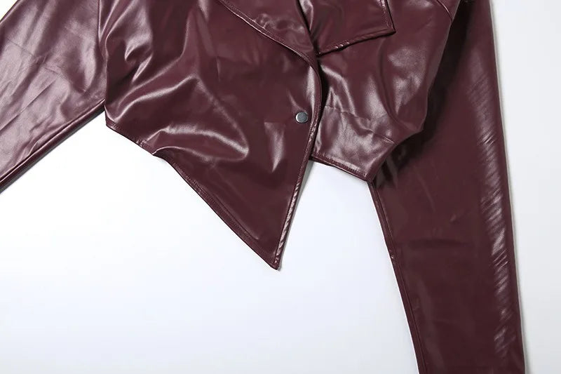 Asymmetrical Leather Jacket