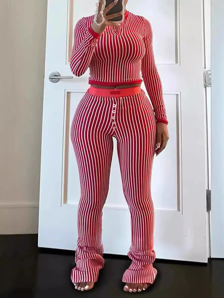 Casual Two-Piece Pant Set.