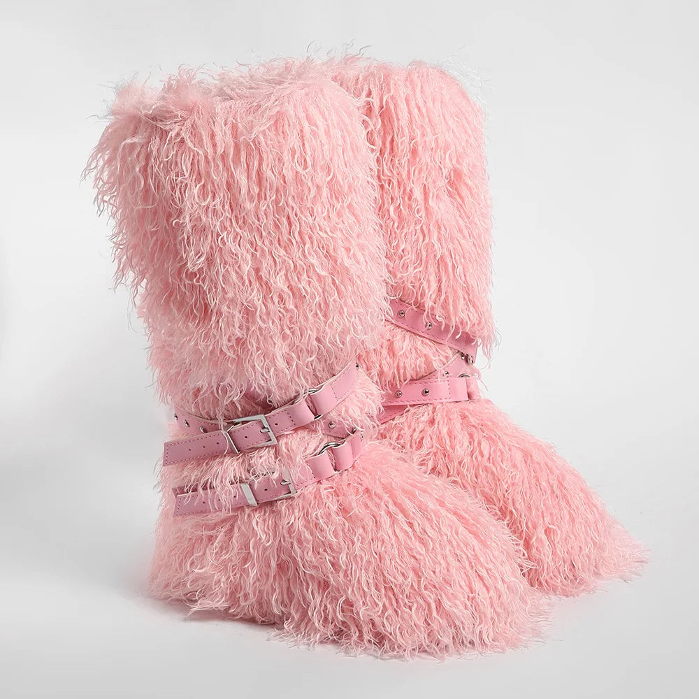 Fluffy Faux Fur Boots