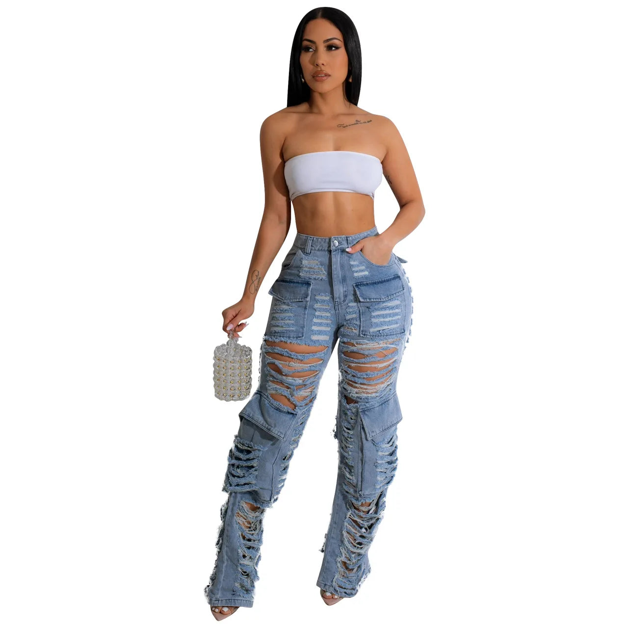 Just Ripped Denim Pocket Jeans