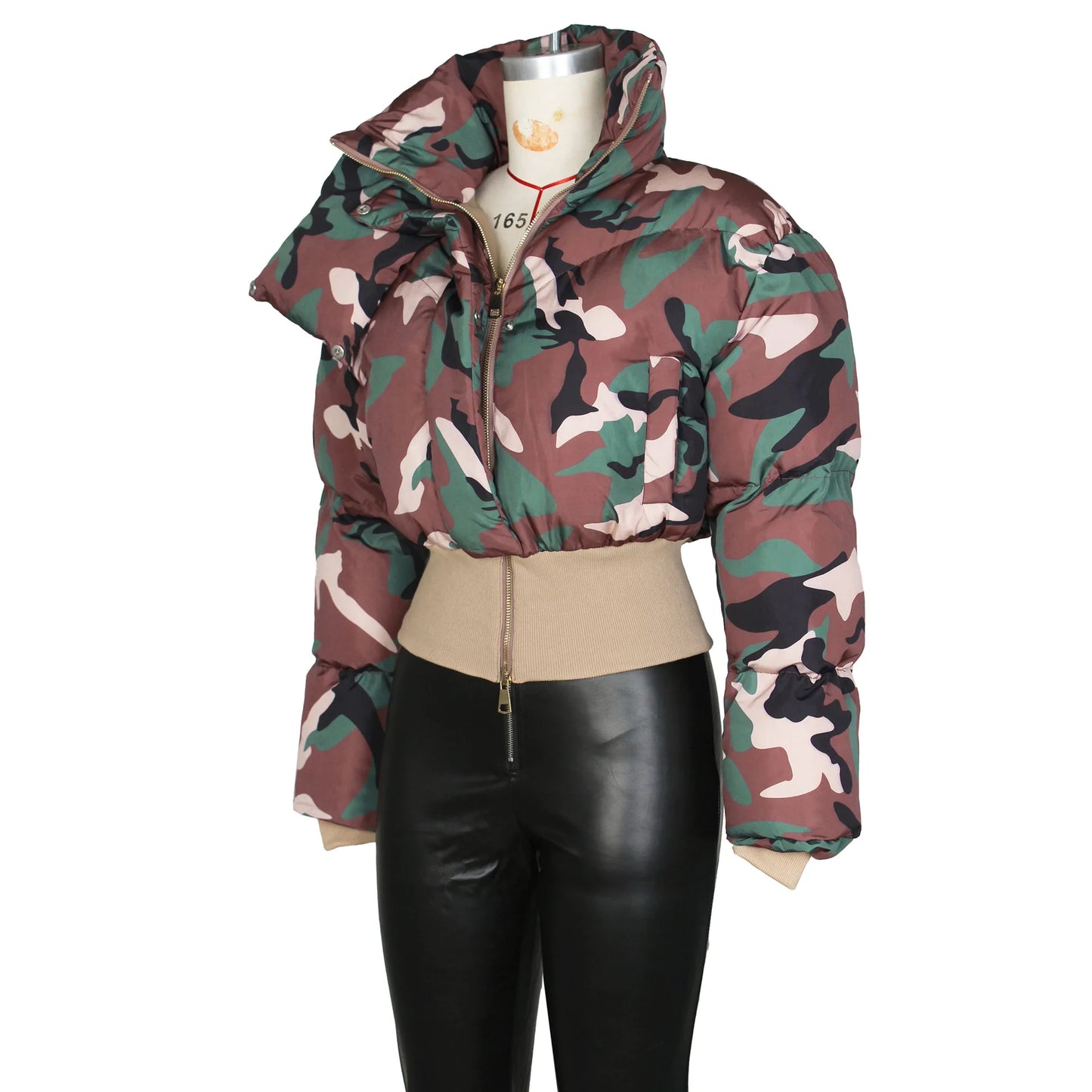Bubble Puffer Coats Ruffle Jacket
