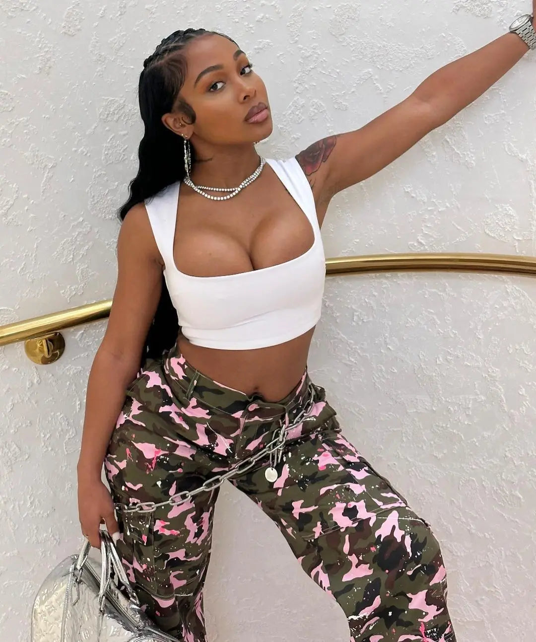 Camouflage Baggy Cargo Pants.