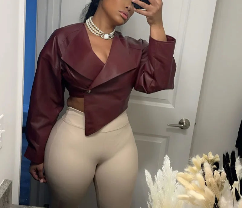 Asymmetrical Leather Jacket
