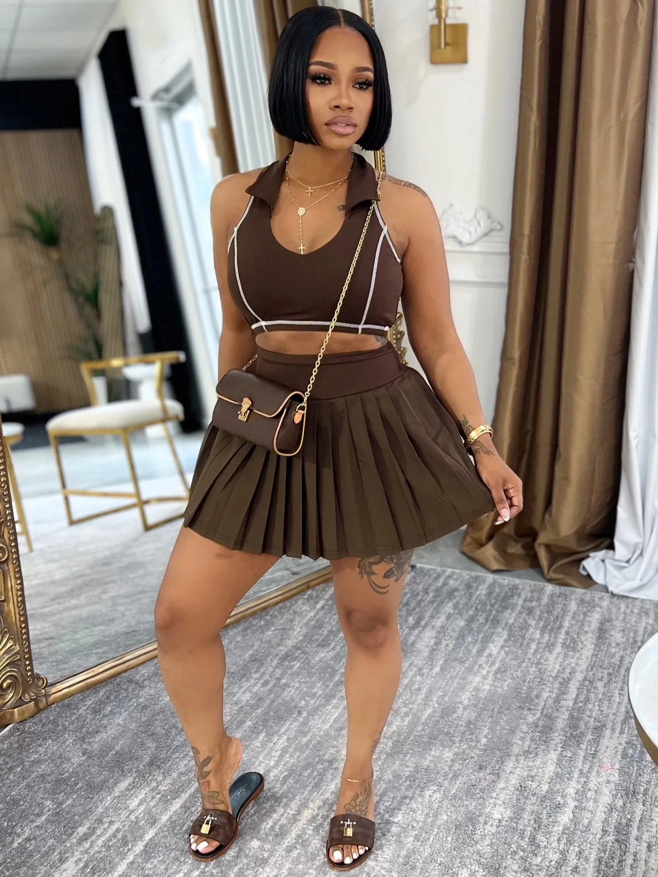 Tennis Mini Skirt Set