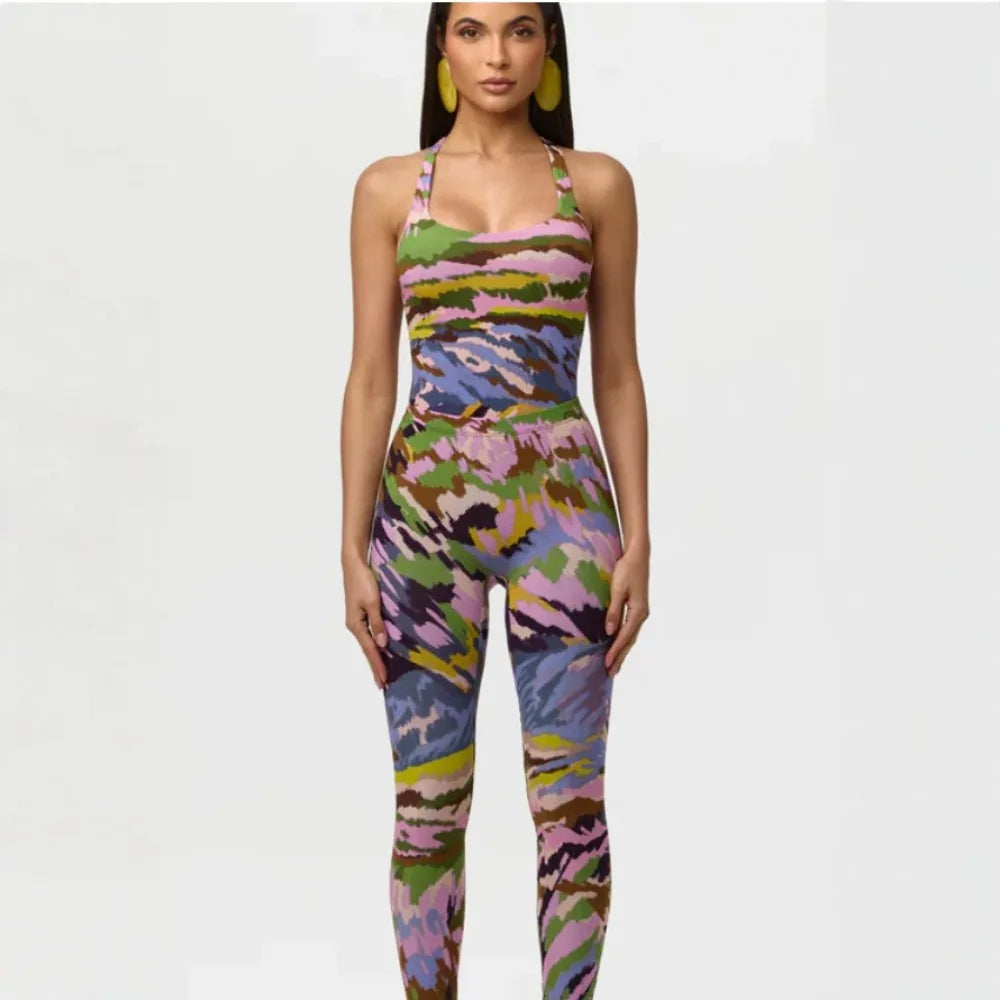 Paint Me Print Pants Two-Piece Set