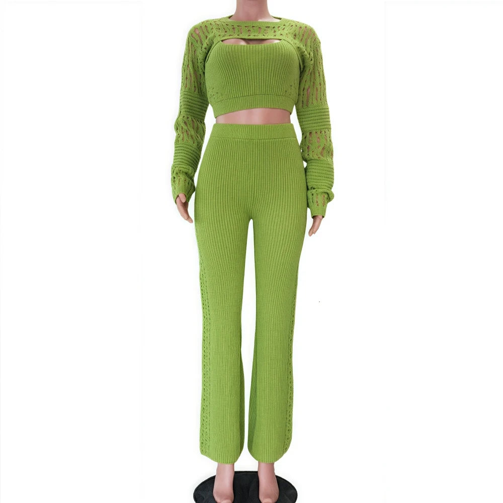Lovely Knit Pants Set