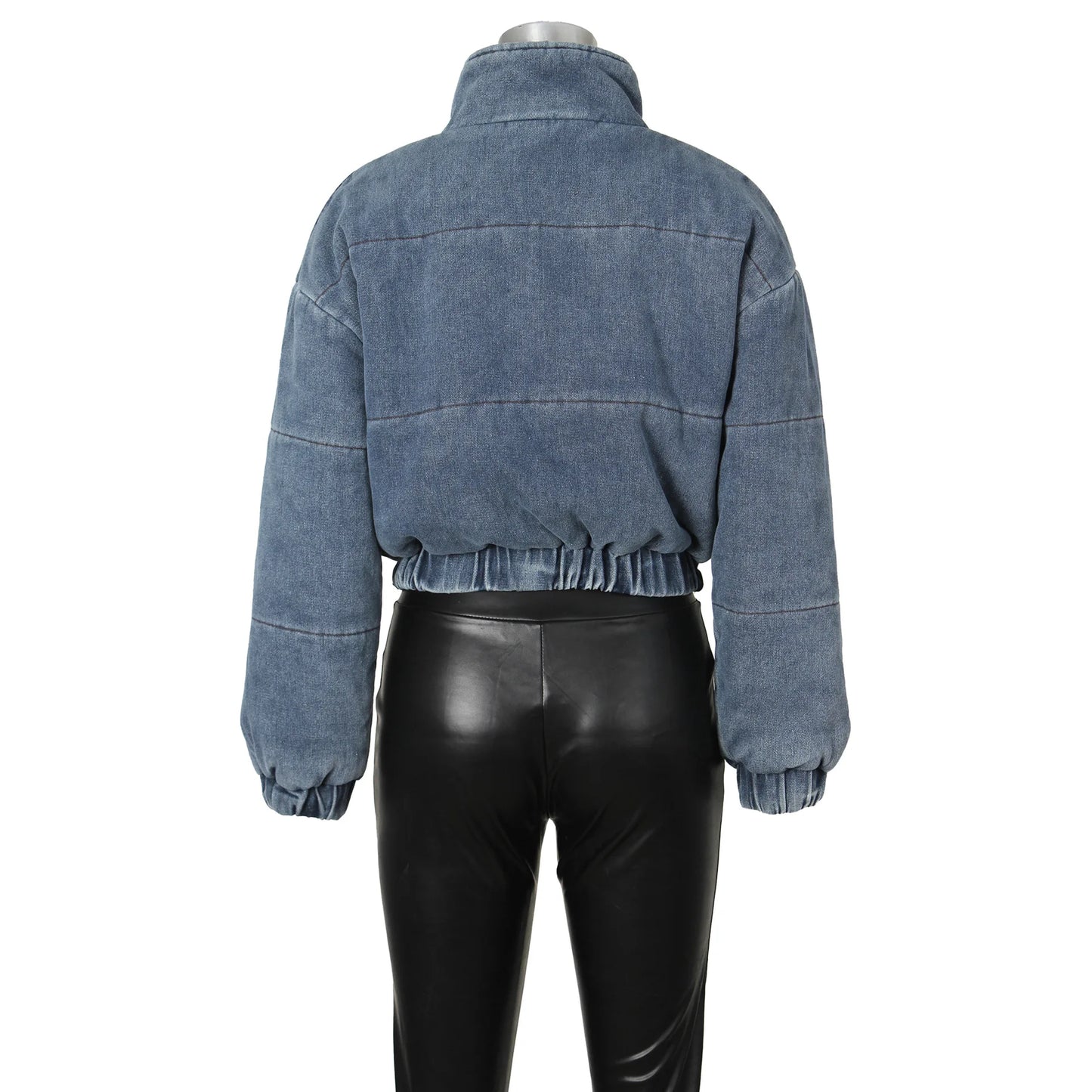 Puffer Denim Jacket