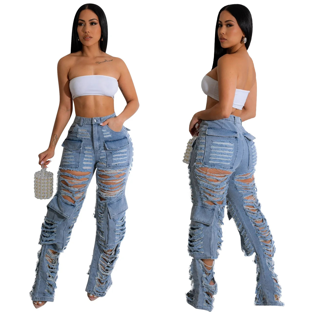 Just Ripped Denim Pocket Jeans