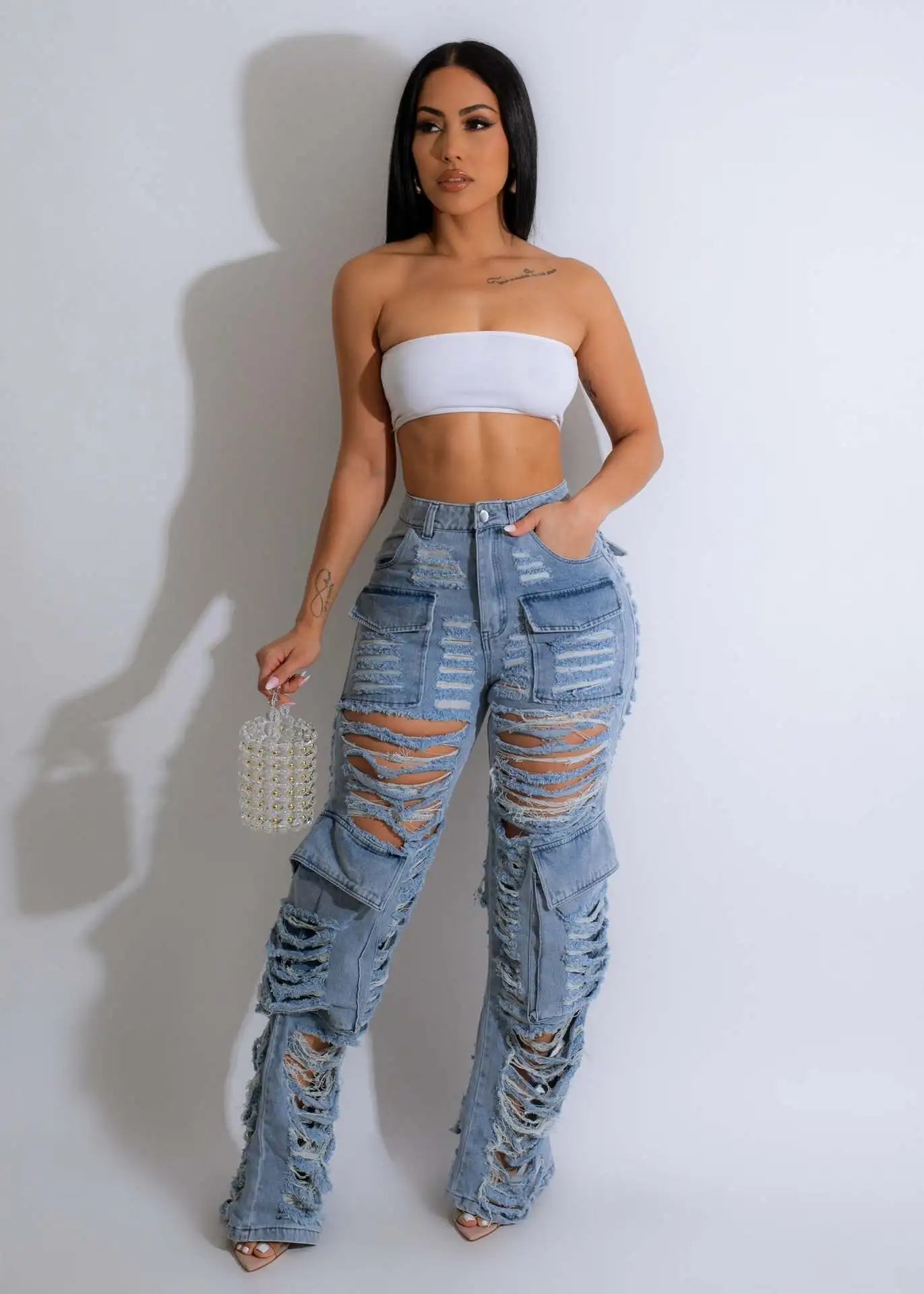 Just Ripped Denim Pocket Jeans