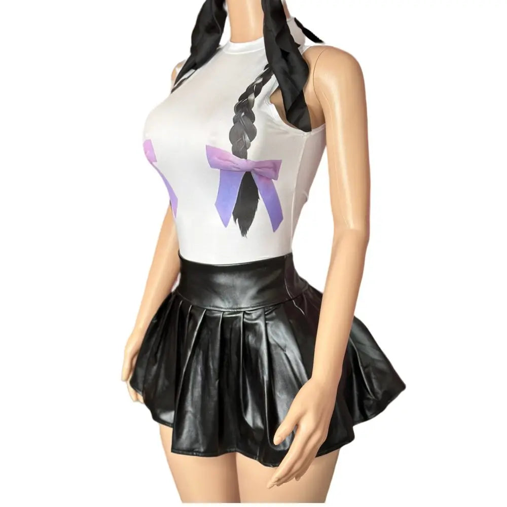 Leray Leather Skirt Set
