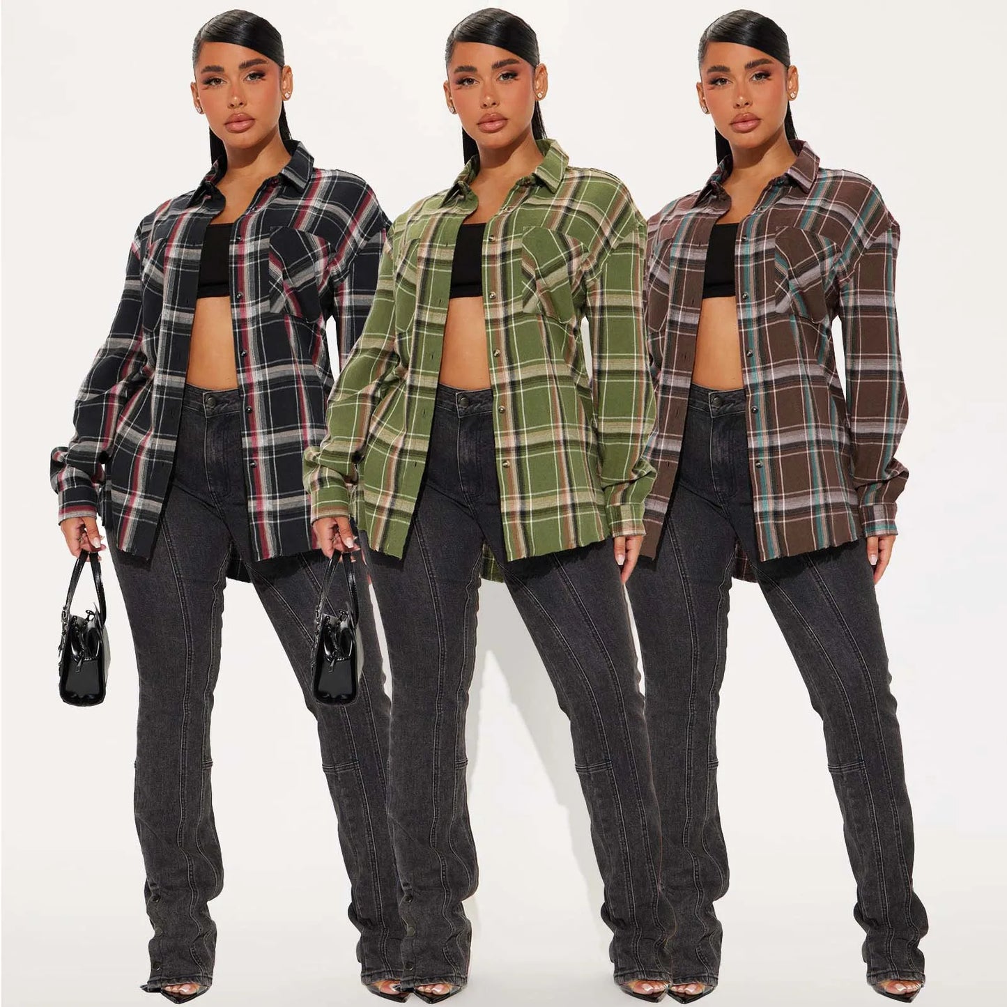 Set it Off Plaid Top
