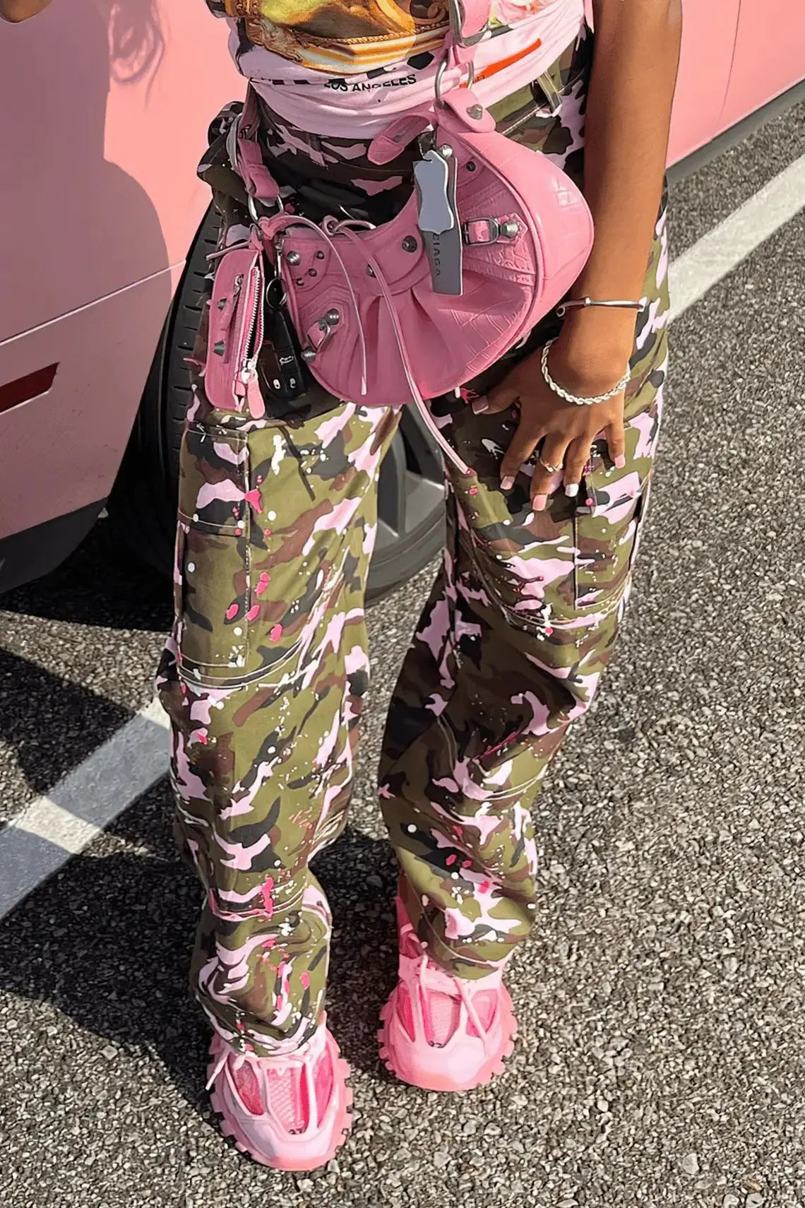Camouflage Baggy Cargo Pants.