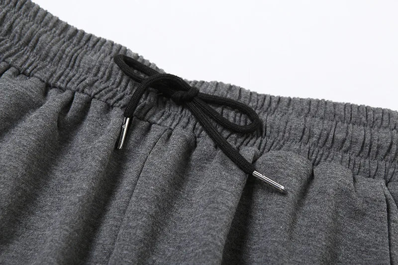High Waist Drawstring Pants Set.