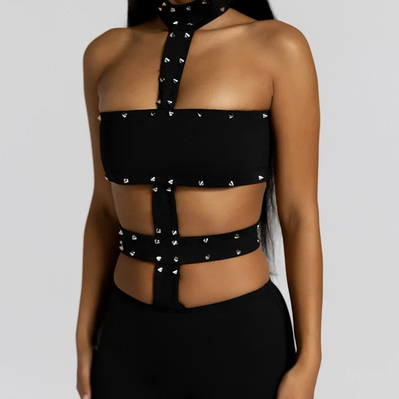 Beaded Backless Romper
