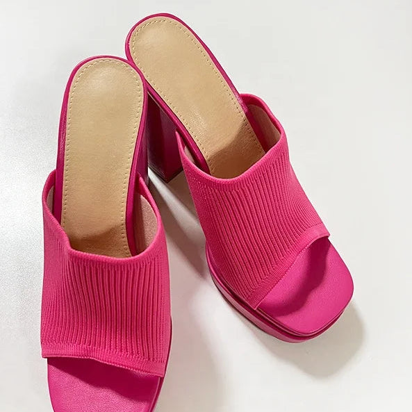 Chunky Color High Heels