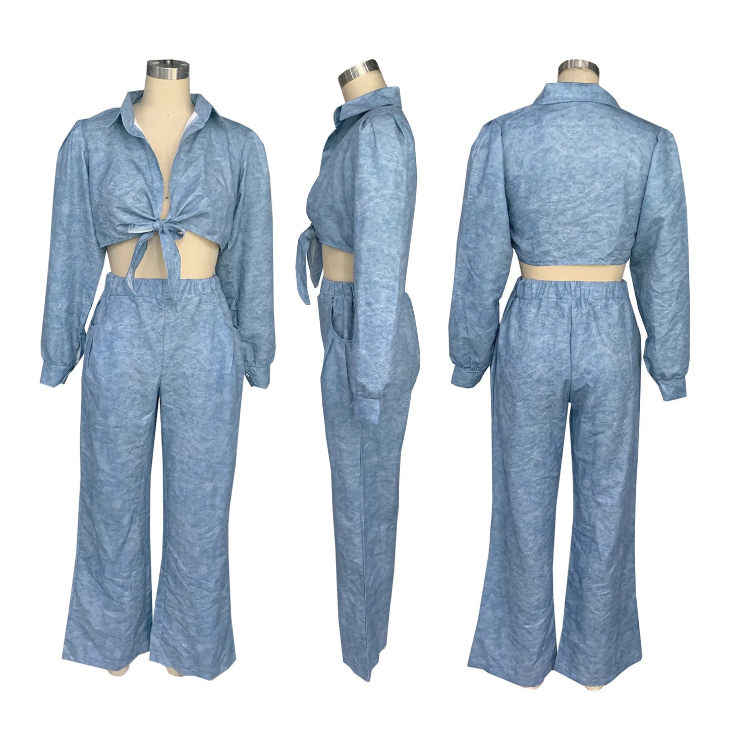 Sassy Casual Wide Leg Pants Set