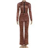 Leopard Zipper Matching Two-piece Set