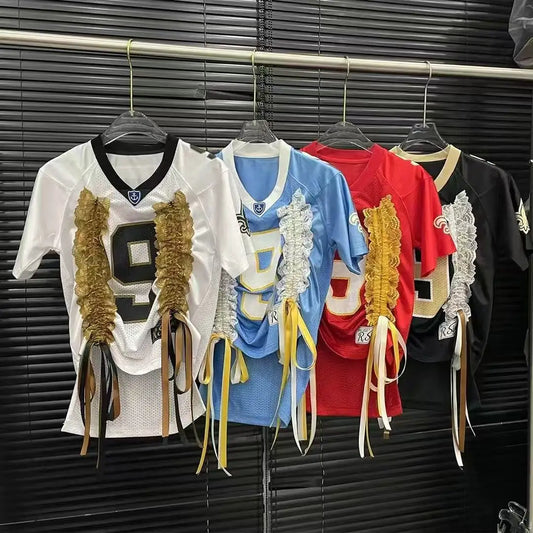 Cute Retro Lace Ribbon Top