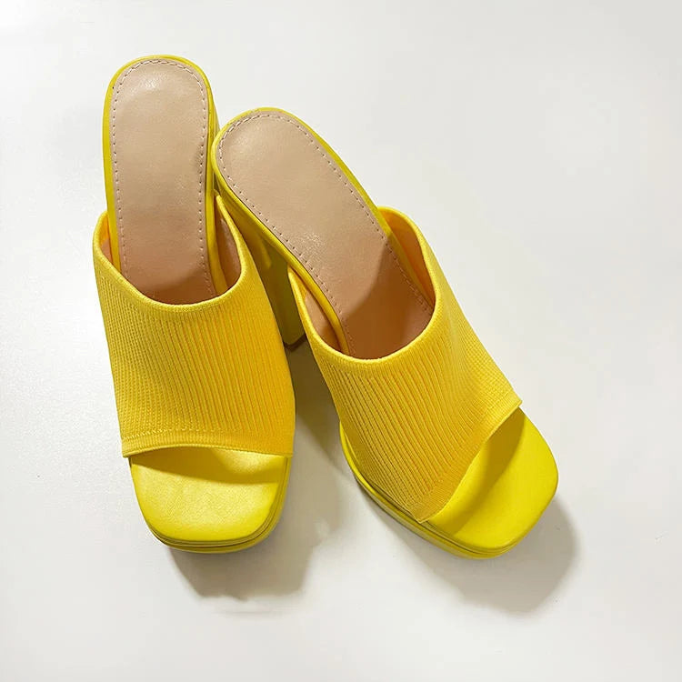 Chunky Color High Heels