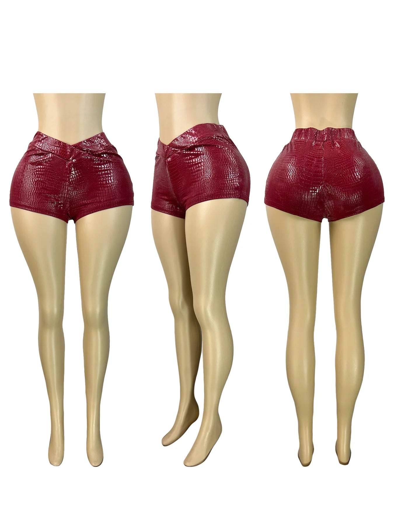 Sexy Leather Bodycon Shorts