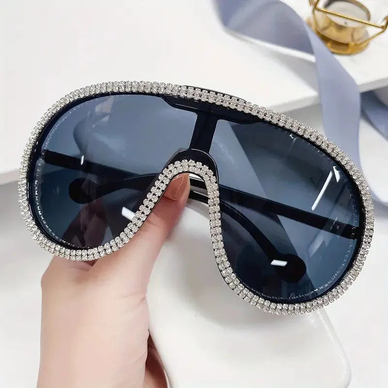 Crystal Oversized Sunglasses