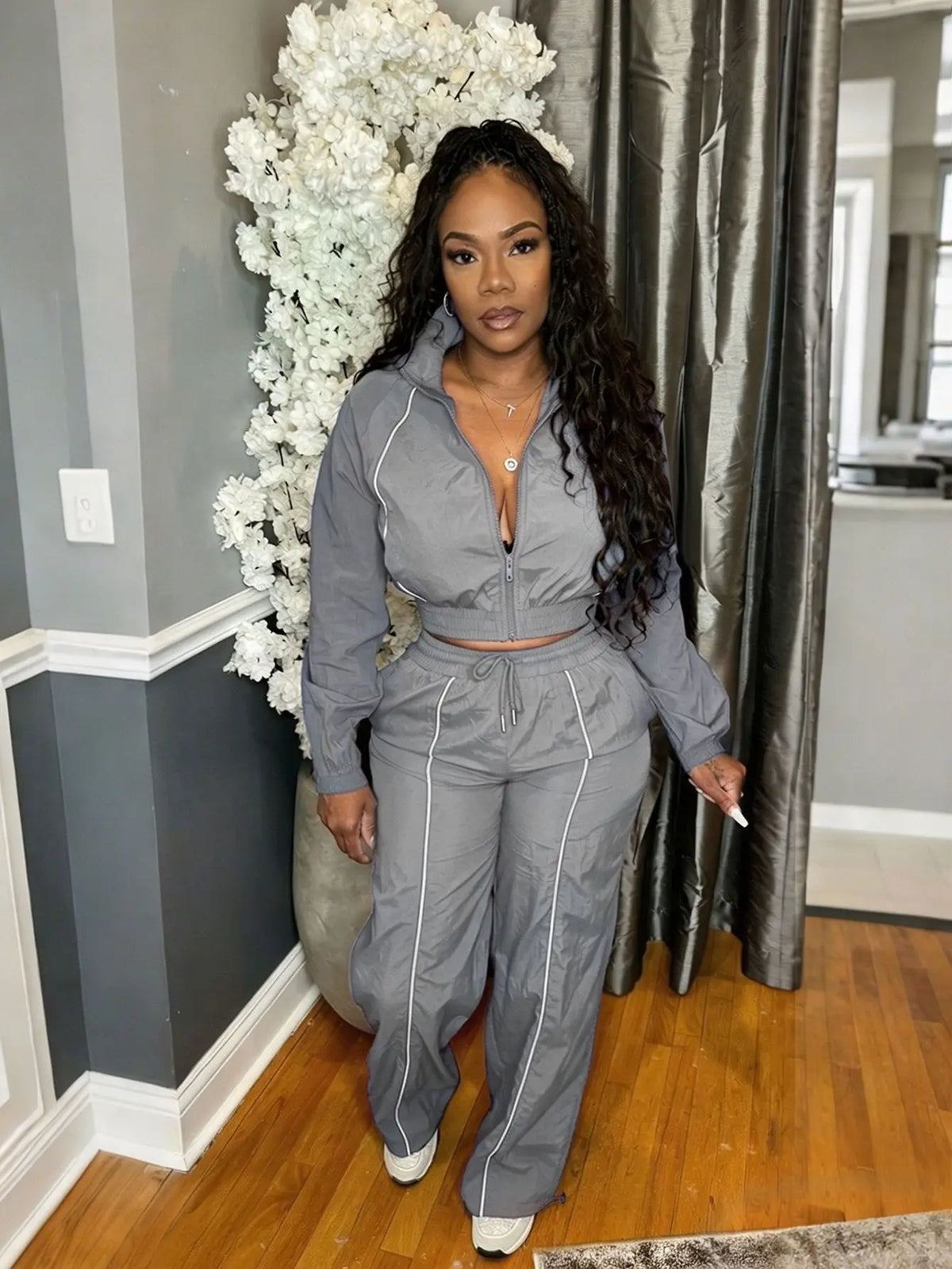 Solid Color Jogger Two-Piece Set