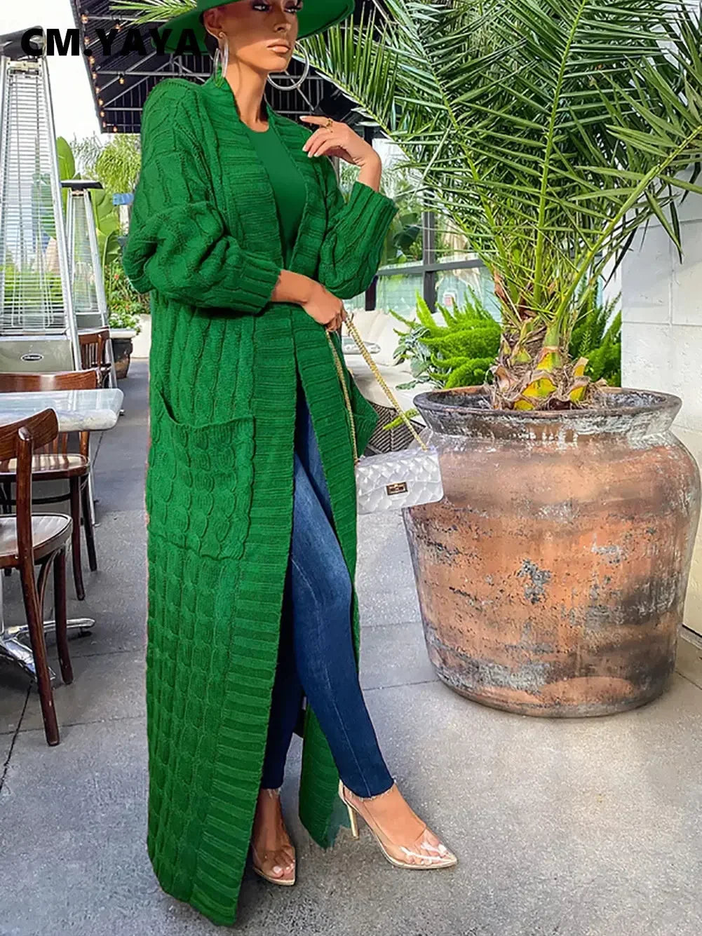 Knit Ribbed Pocket Cardigan Sweater