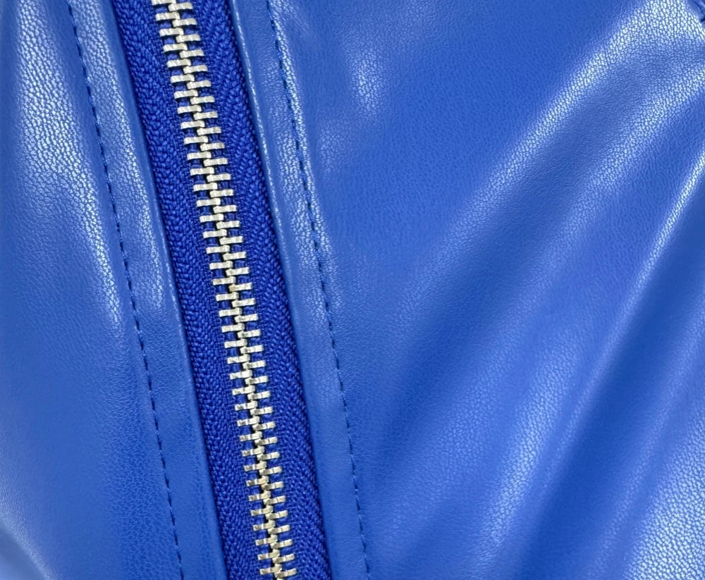 Solid Leather Bodycon Jacket