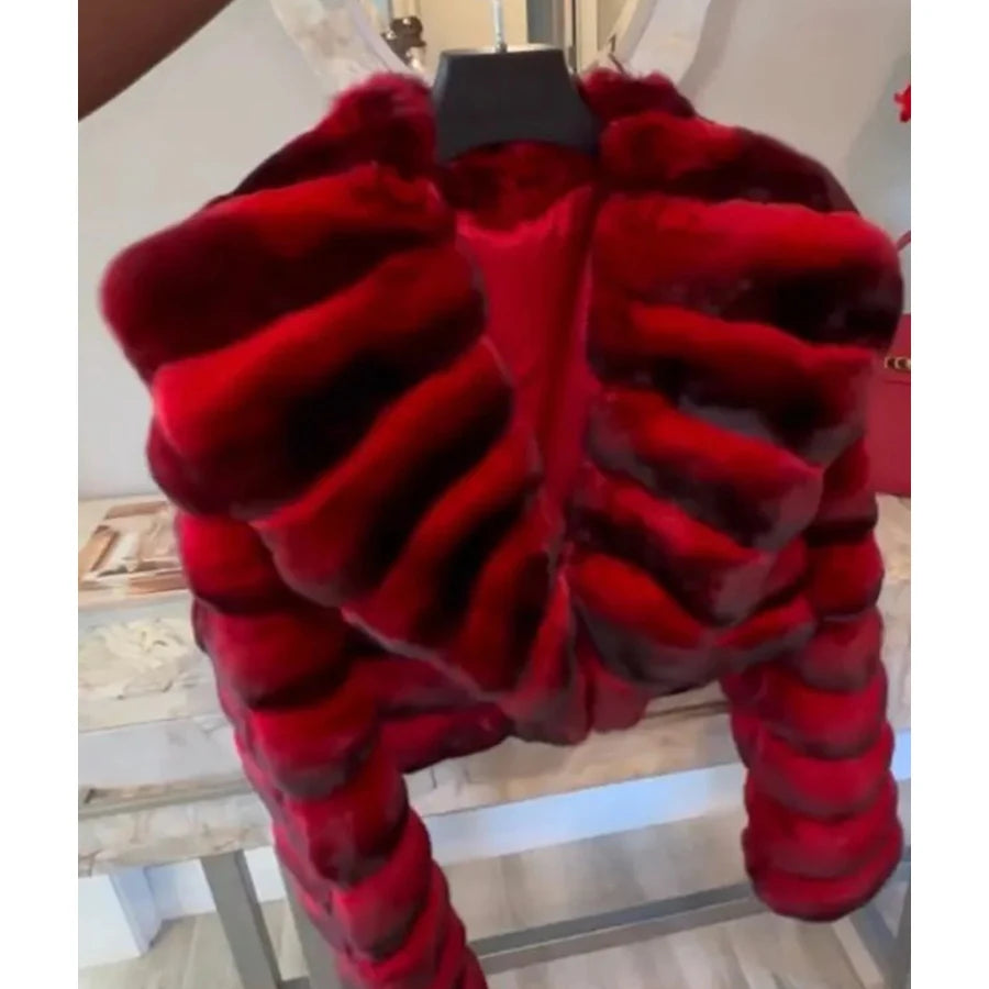 Boss Babe Rex Rabbit Fur Jacket