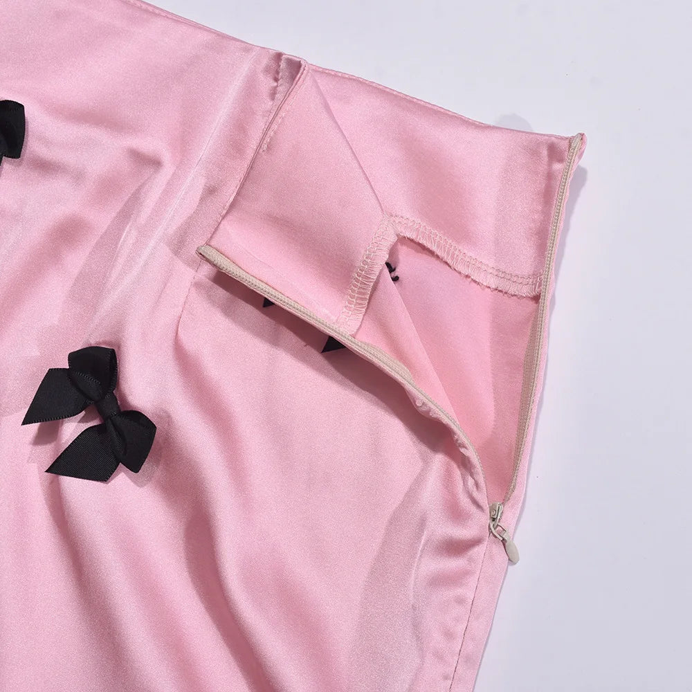 Pretty in Pink Bow Design Skirt