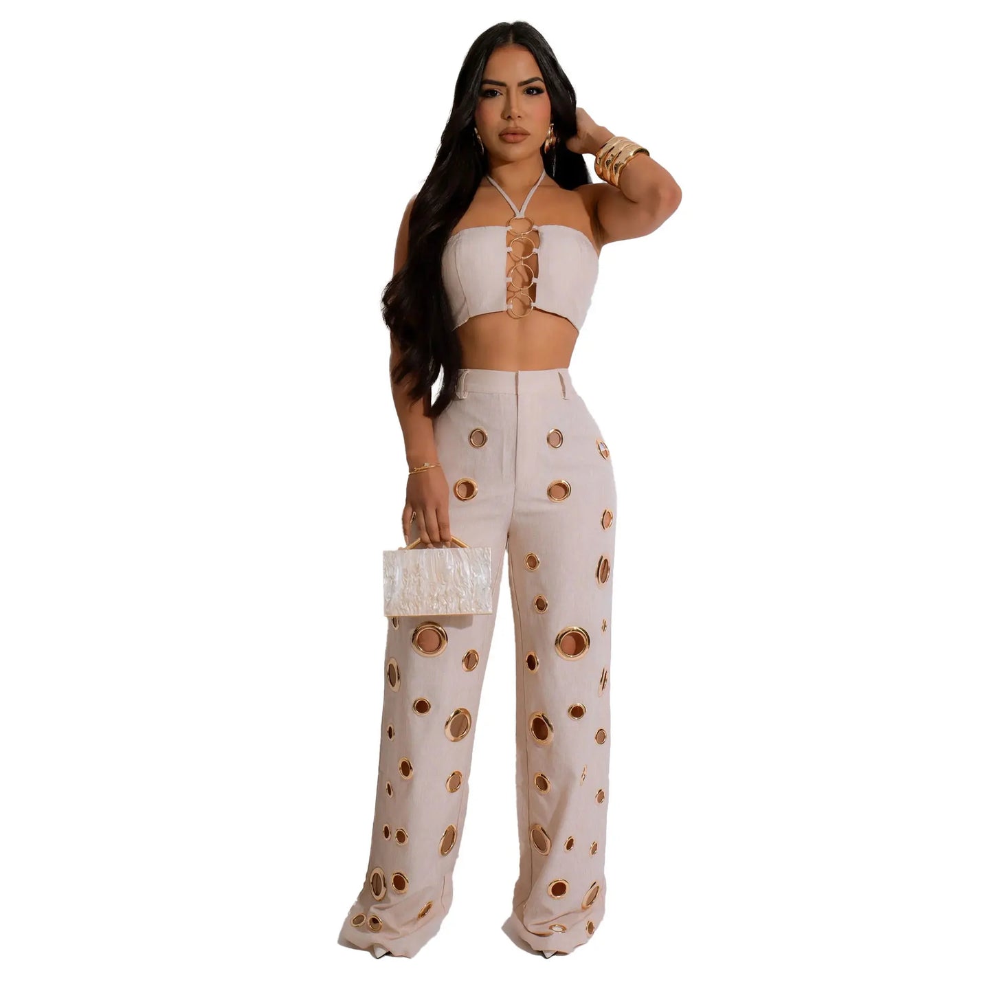 Sassy Halter Pants Set