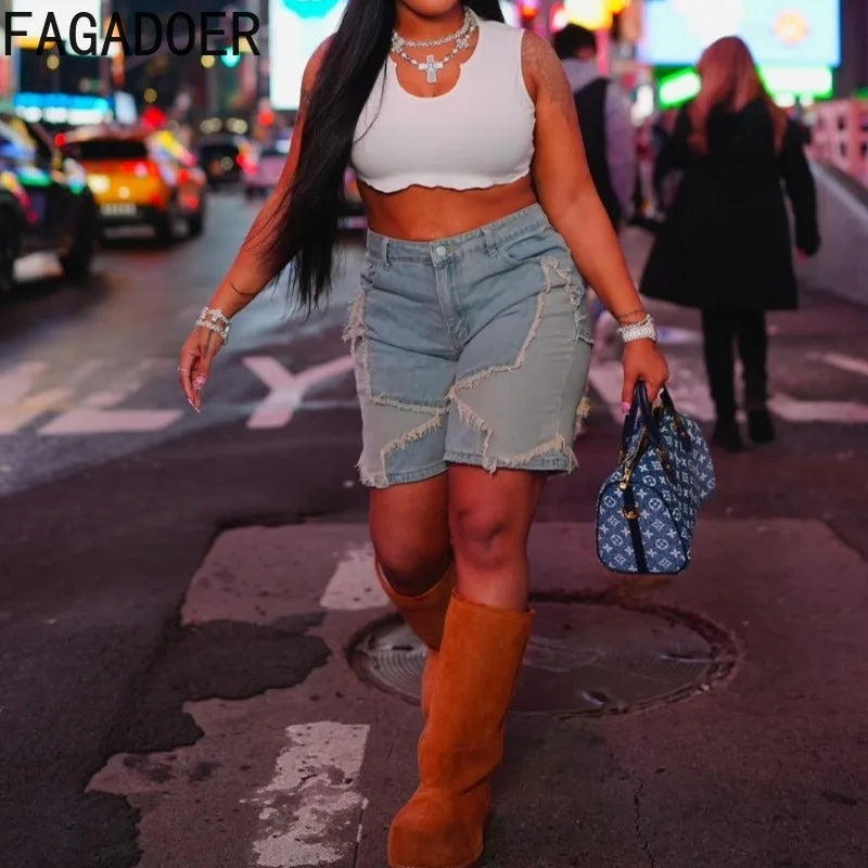 Retro Denim Shorts