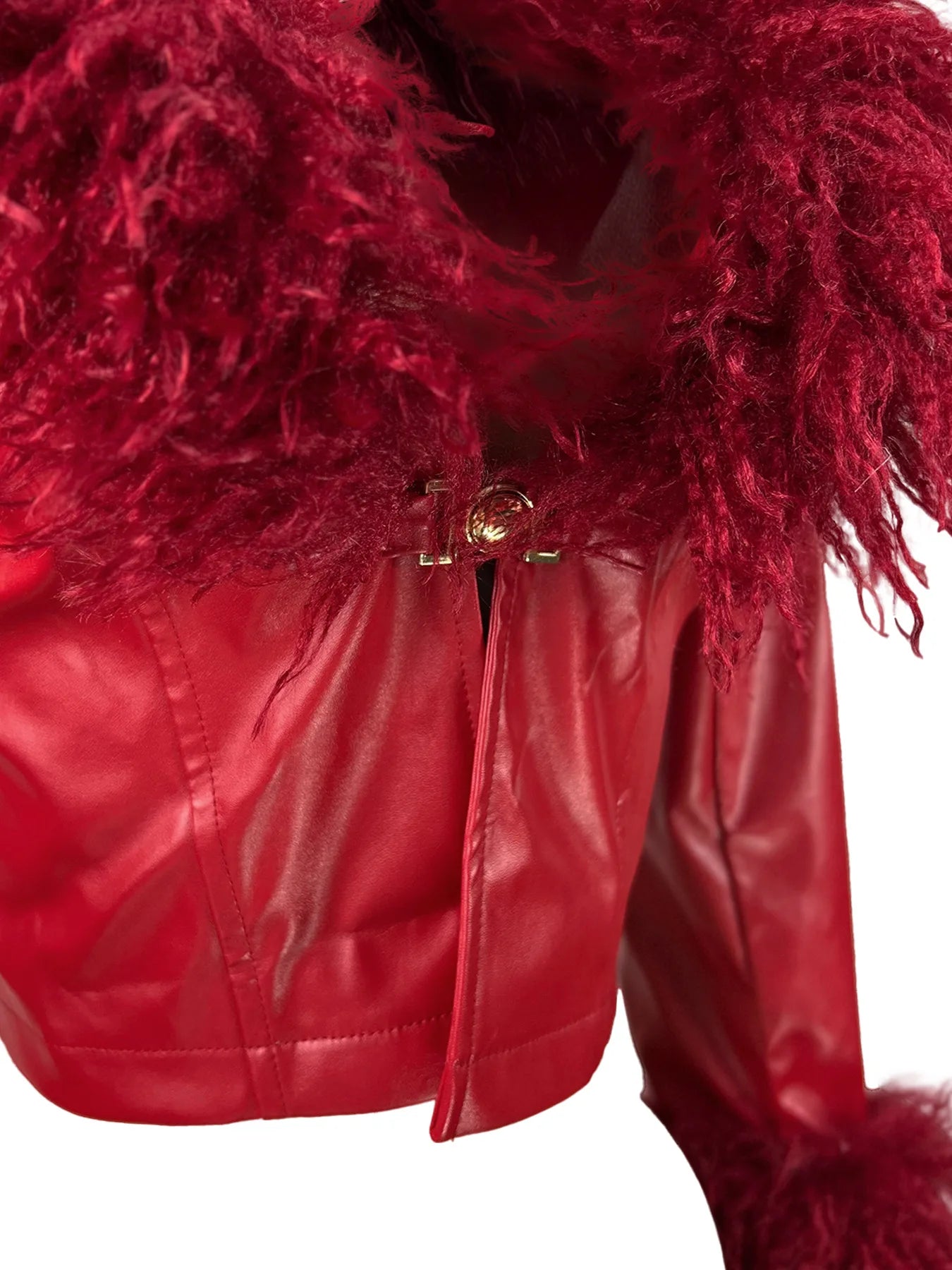 Elegant Leather Fur Jacket