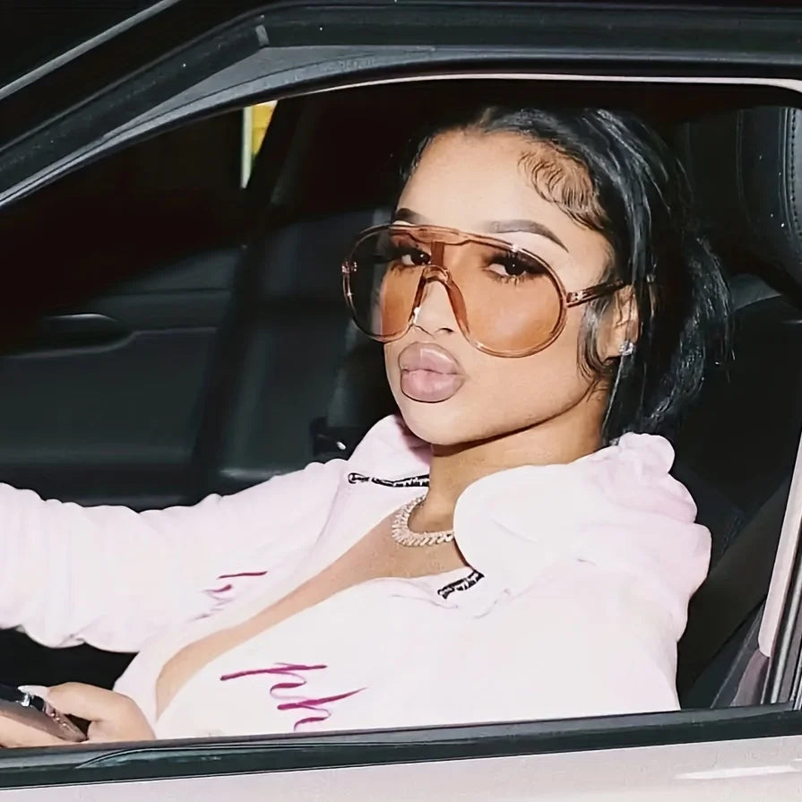 Hiking Oversized Square Light Glasses