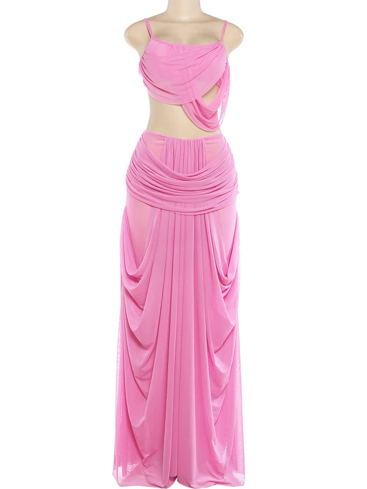 Ruche Backless Dress