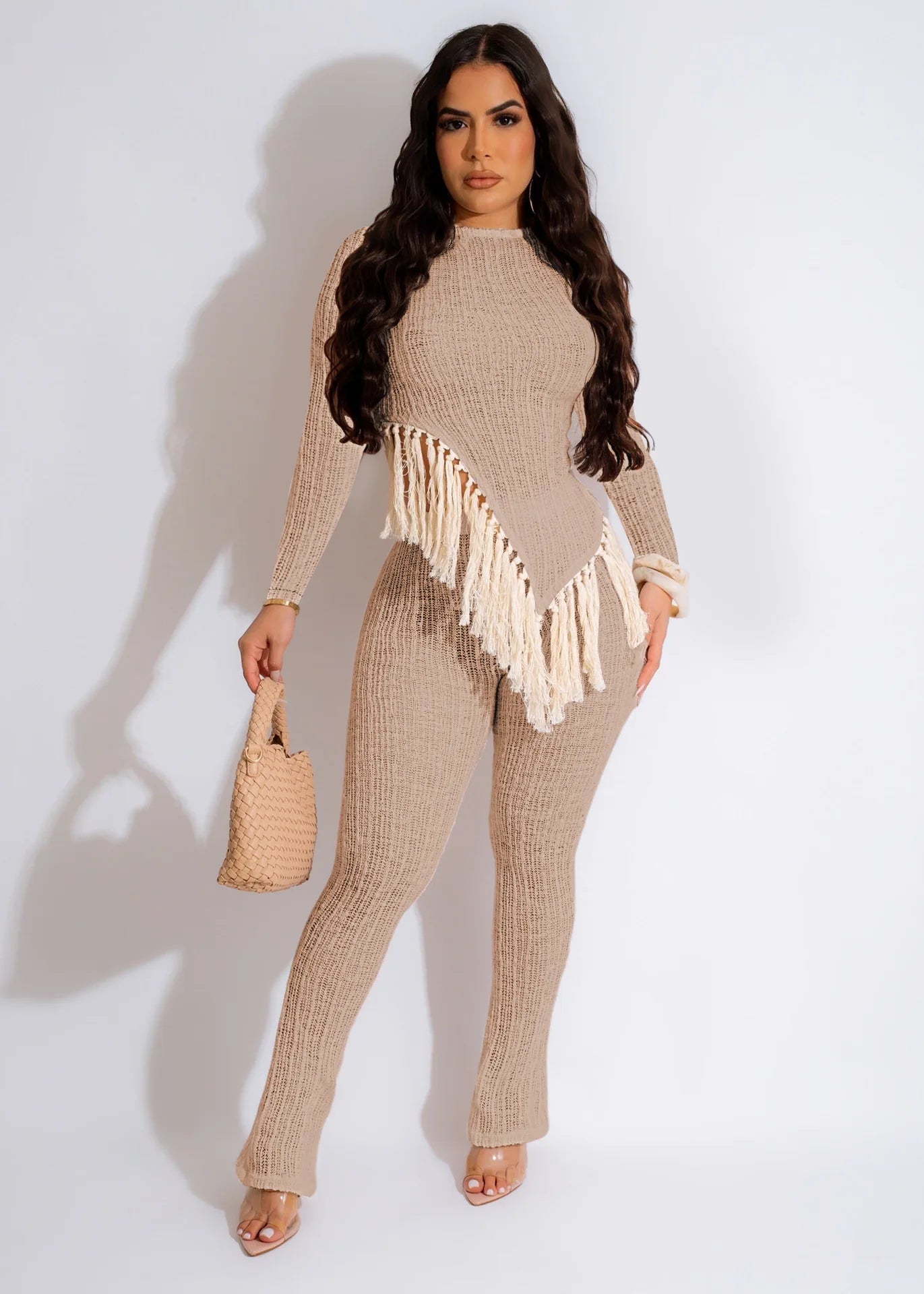 Two-Piece Tassel Pant Set