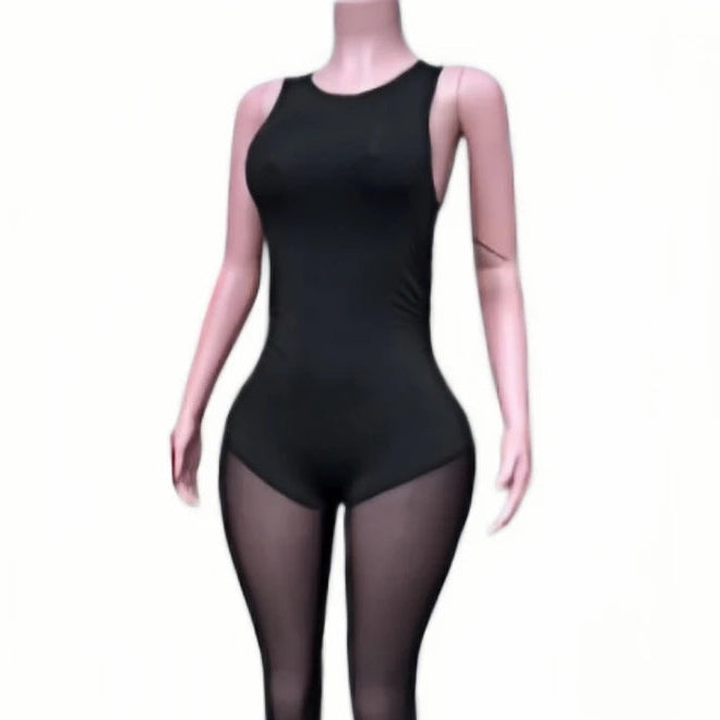 Mesh One-Piece Jumpsuit