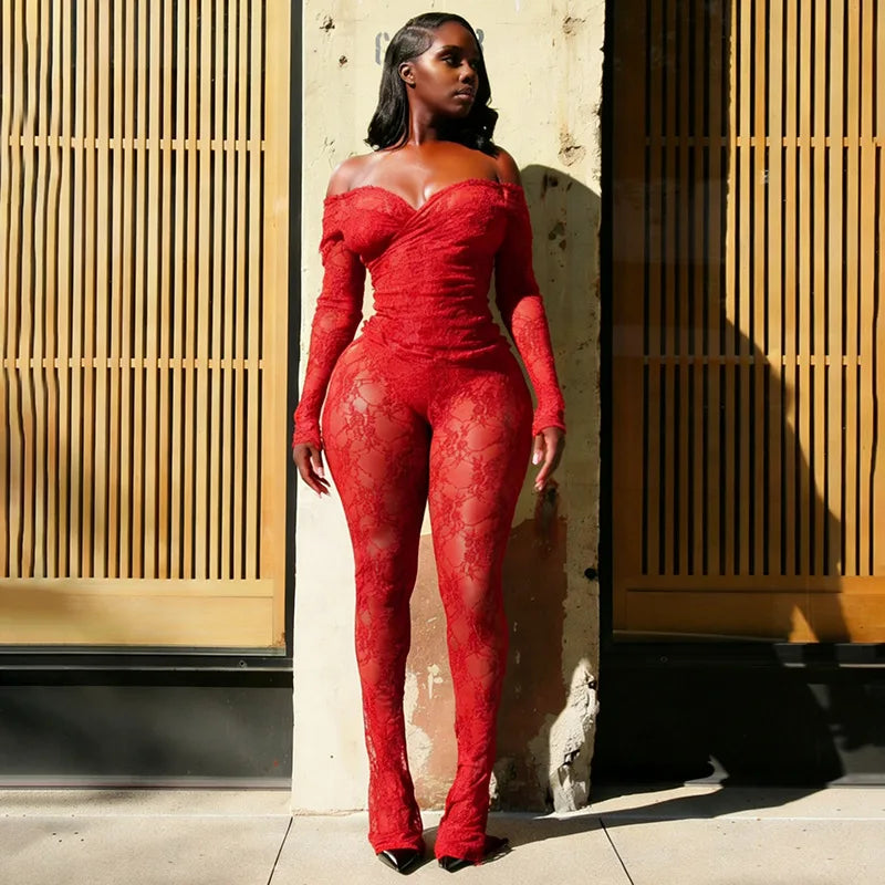 Lace See Through Two-piece set