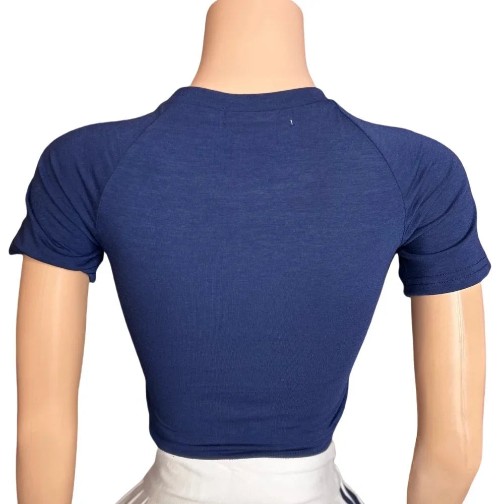 Solid Color Top Pleated Mini Skirt Set