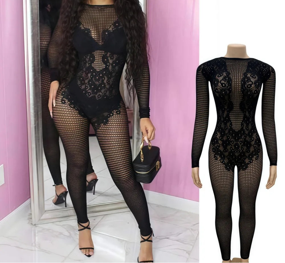Lace Bodycon Jumpsuit