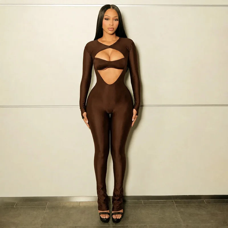 Cut Up One-Piece Catsuit