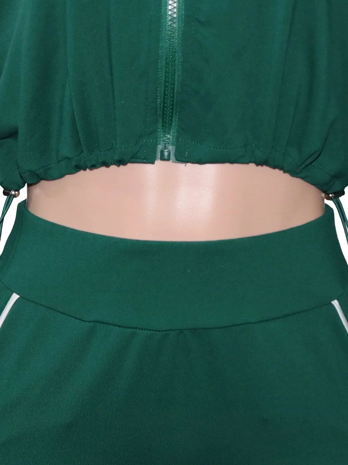 Cropped Zip Jacket and High Waist Leggings Sport Set