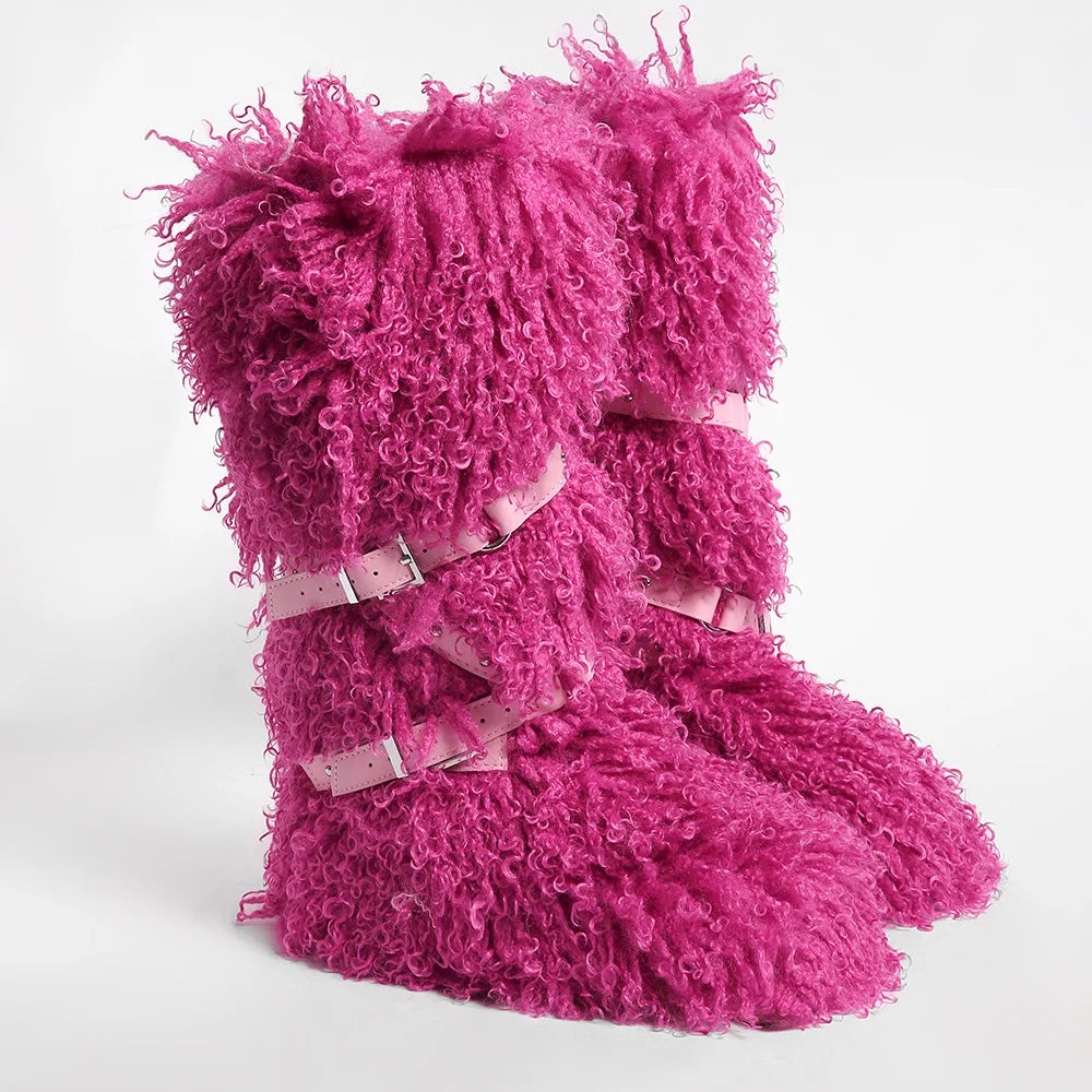 Fluffy Faux Fur Boots