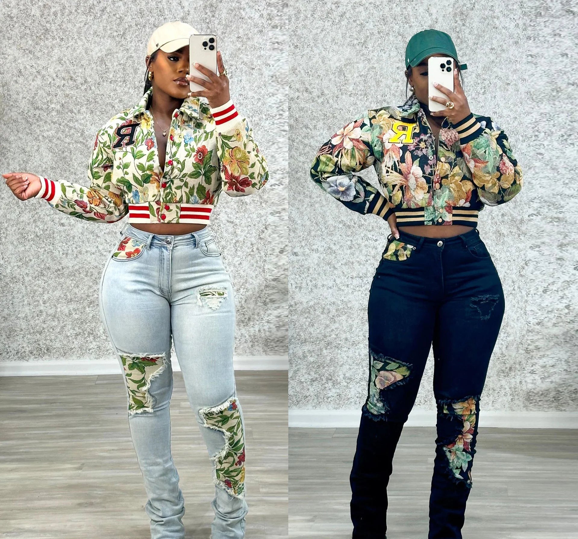 Jacquard Elegant Crop jacket.