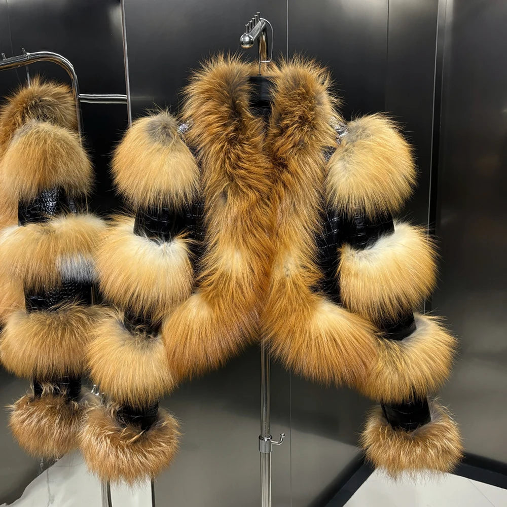 Crocodile Leather Cropped Jacket