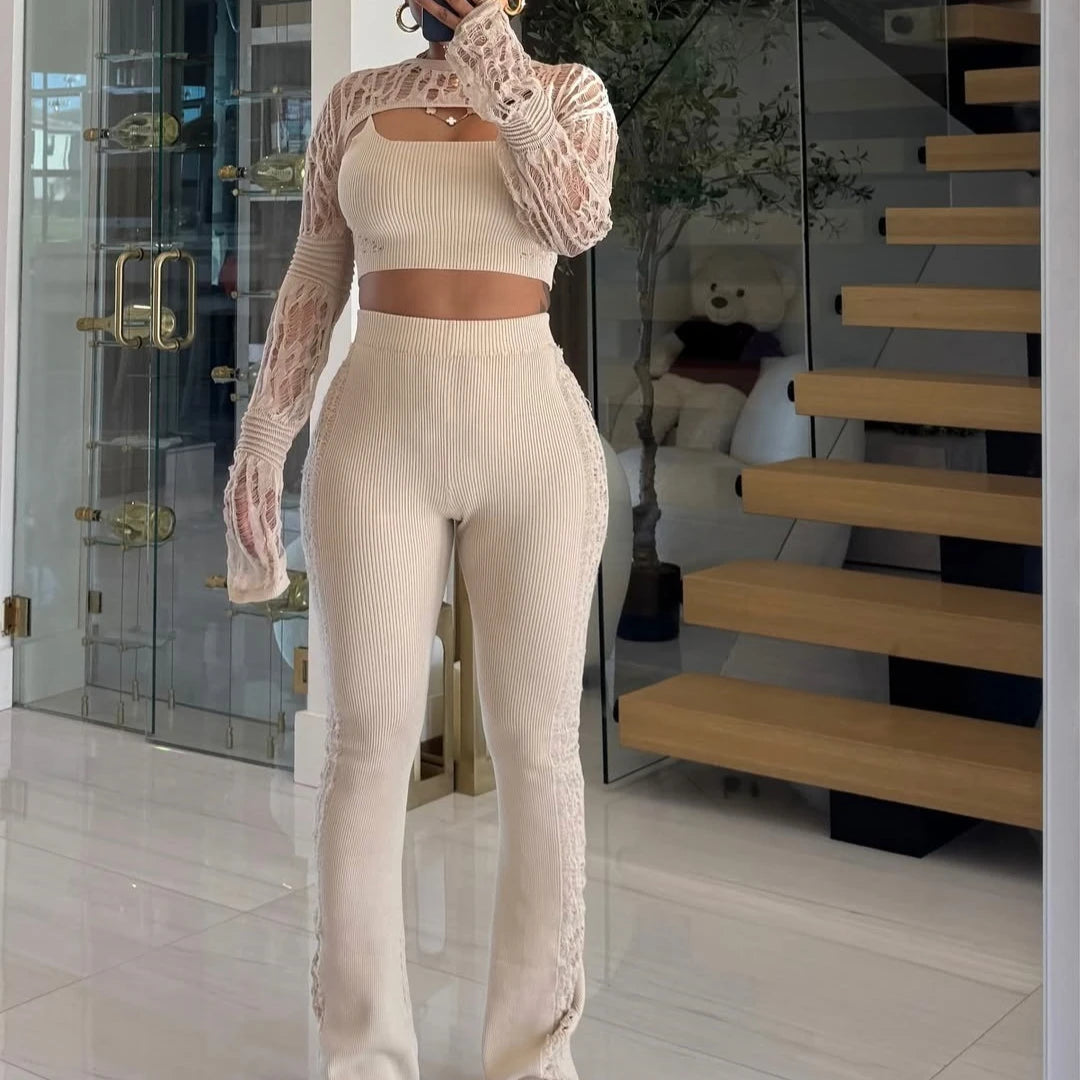 Lovely Knit Pants Set