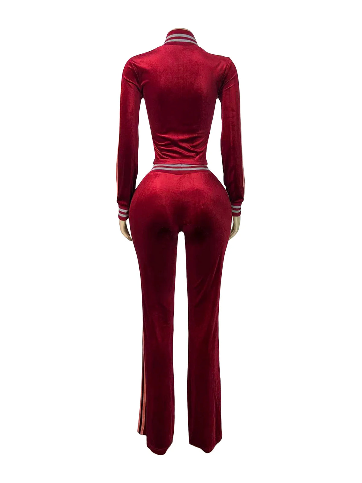 Velvet Flare Pants Tracksuit