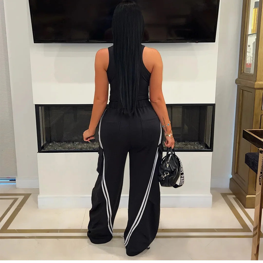 Cargo Pocket High Waist Pants.