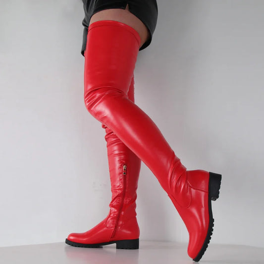 Stretch Thigh High Boots